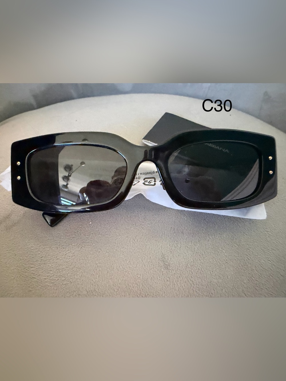 D&G Black Rectangular Women’s Sunglasses